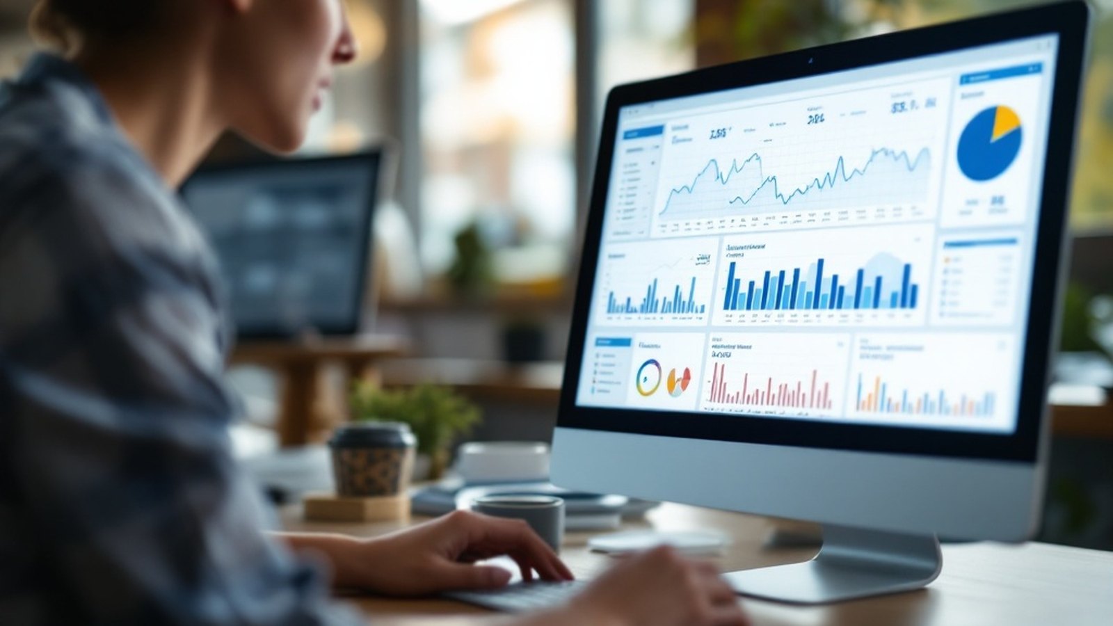 Computer dashboard showing data visualisations of disease tracking